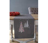 Vervaco Kit Broderie Pré-Imprimé Chemin De Table ARBRE DE NOËL Complet Set DIY Adulte Decoration Manuelle Loisir Créatif Cadeau Femme ca. 38 x 138 cm Embroidery Patron