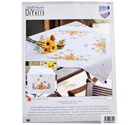 Vervaco Kit Broderie Pré-Imprimé Chemin De Table PETITS LAPINS Complet Set DIY Adulte Decoration Manuelle Loisir Créatif Cadeau Femme ca. 40 x 100 cm Embroidery Patron