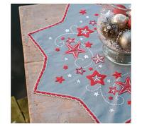 VERVACO Kit Broderie Pré-Imprimé Nappe Estrellas danzantes Complet Set DIY Adulte Decoration Table Manuelle Loisir Créatif Cadeau Femme ca. 75 x 75 cm Embroidery Patron