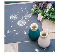 VERVACO Kit Broderie Pré-Imprimé Serviette De Table FLEUR DE PELUCHE LOT DE 2 Complet Set DIY Adulte Decoration Table Manuelle Loisir Créatif Cadeau Femme ca. 35 x 45 cm Embroidery Patron