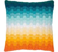 VERVACO Kit Complet Broderie Point Lancé Coussin Decoratif DEGRADE DIY Debutant Adulte Decoration Manuelle Cadeau Loisir Creatif Maison ca. 40 x 40 cm Embroidery