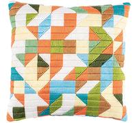 VERVACO Kit Complet Broderie Point Lancé Coussin Decoratif ETHNIQUE DIY Debutant Adulte Decoration Manuelle Cadeau Loisir Creatif Maison ca. 40 x 40 cm Embroidery