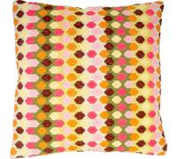VERVACO Kit Complet Broderie Point Lancé Coussin Decoratif RÉTRO DIY Debutant Adulte Decoration Manuelle Cadeau Loisir Creatif Maison ca. 40 x 40 cm Embroidery