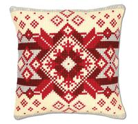 Vervaco Kit coussin au point de croix Etoile nordique, Multicolore 1200N 40 x 40 cm