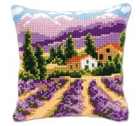 Vervaco Kit Point De Croix: Coussin: Champs De Lavande