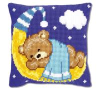 Vervaco Kit coussin au point de croix Ours sur lune – bleu PN-0148196