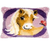 Vervaco Kit coussin au point noué Poney,Multicolore,40.0 x 40.0 x 1.0 cm