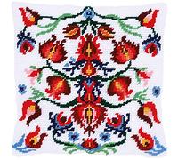 Vervaco Kit Coussin Gobelin Lmv Folklore, Mehrfarbig, 40.0 x 40.0 x 0,3 cm