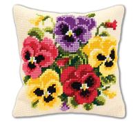 Vervaco, Kit Coussin Point De Croix, Bouquet De Pensées, Multi-Couleurs