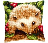 Vervaco - Kit coussin point de croix : Hérisson et baies - Multicolore