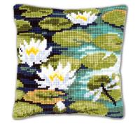 Vervaco Kit Coussin Point De Croix Nénuphars Bleus
