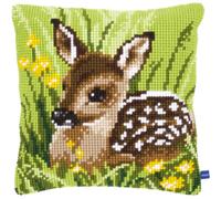 Vervaco Cross Stitch Cushion Kit House Decorating LITTLE DEER DIY Art & Craft Embroidery Tapestry Kit Creative Activities Art Project For Adults ca.40x40 cm Gift Set