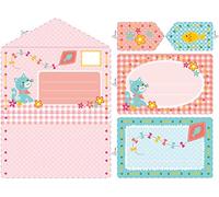 Vervaco Kit de Broderie, Cartes d'invitation, Chaton, Lot de 5