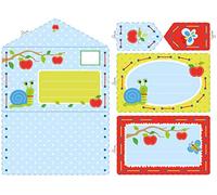 Vervaco Kit de Broderie, Cartes d'invitation, Pommes, Lot de 5