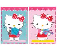 Vervaco Kit de Broderie, Cartes imprimées, Kitty Joue de la Musique, Lot de 2