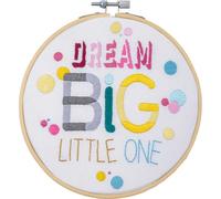 VERVACO Kit De Broderie Complet Avec Tambour Broderie Cita Sueña en grande DIY Art Creatif Adulte Décoration Murale 16 x 16 cm Kit De Démarrage Pour Débutant Et Fils à Broder Deco Activité Manuelle