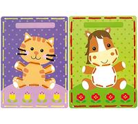 Vervaco Kit de Cartes de Broderie, Chat et Poney, Lot de 2