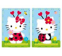 Vervaco Kit de Cartes de Broderie, Hello Kitty, Coccinelle, Lot de 2