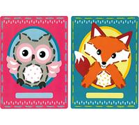 Vervaco Kit de Cartes de Broderie, Hibou et Renard, Lot de 2