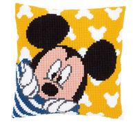 Vervaco Kit de Coussin au Point de Croix, Disney, Mickey - Peek-a-Boo