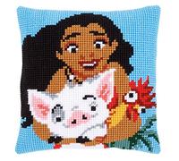 Vervaco Kit de Coussin au Point de Croix, Disney, Moana
