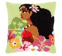 Vervaco Kit de Coussin au Point de Croix, Disney, Moana Island Girl