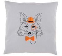 Vervaco Kit de Coussin de Broderie, Renard avec Lunettes Orange