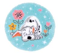 Vervaco Kit de Crochet de Verrouillage, Tapis, Blanc, 55 x 55 cm