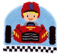 Vervaco Kit de Crochet de Verrouillage, Tapis, en Forme, Voiture de Course