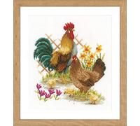 Vervaco Kit de Point de Croix compté, Famille de Poulet