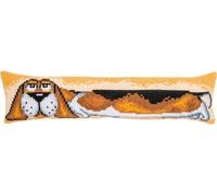Vervaco kit de point de croix estampillé coupe-vent "Chien", 80x20cm