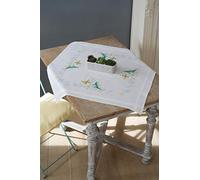 Vervaco Kit de Point de Croix, Nappe, Fleurs et Papillons