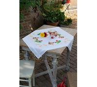 Vervaco Kit Nappe Poule, Coton, Coloris Assortis, 80 x 80 cm