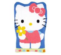 Vervaco Kit Petit Coussin Point De Croix Hello Kitty Avec Une Fleur