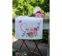 Vervaco Kit point de croix Chemin de table Multicolore 32 x 84 cm