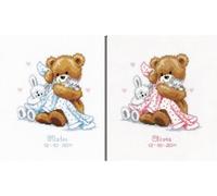 Vervaco, Kit Point De Croix Compté, Registre De Naissance Teddy Et Blanket, Multi-Couleurs