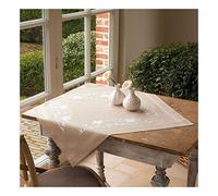 Vervaco Kit Point De Croix Pré-Imprimé Nappe LES OISEAUX BLANCS Broderie Kit Complet Adulte Loisir Créatif Maison Decoration Manuelle Table Cadeou DIY ca. 80 x 80 cm Cross Stitch Embroidery