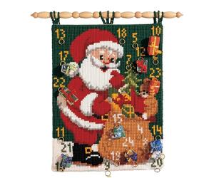 Vervaco Kit tapis mural au point de croix Père Noël ,
