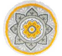 Vervaco Kit tapis point noué Mandala, broderie débutant complet env. 55 x 55 cm