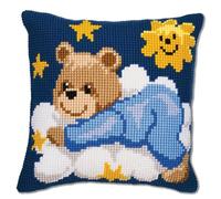 Vervaco PN-0008593 VER Coussin à broder au point de croix Motif ourson