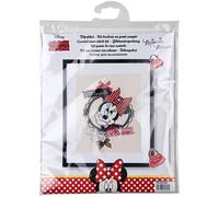 Vervaco PN-0167264 Disney It's all about Minnie I Kit de broderie au point de croix en coton Multicolore Env. 22 x 26 cm.