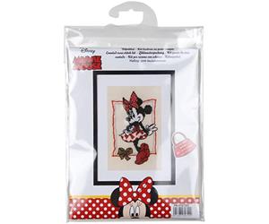 Vervaco PN-0167301 Disney It's all about Minnie Kit de broderie au point de croix en coton Multicolore Env. 13 x 18 cm ca. 13 x 18 cm / 5,2" x 7,2"