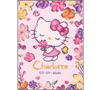 Vervaco Point De Croix Compté Kit DIY Cadeau Bebe Naissance Personnalisé HELLO KITTY FLEURS DÉLICATES Tableau Complet Kit De Broderie Loisir Créatif Maison Décoration ca. 21 x 30 cm Cross Stitch