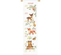 VERVACO Point De Croix Compté Kit DIY Cadeau Mesure De La Hauteur Enfant ANIMAUX DE LA FORÊT Tableau Complet Kit De Broderie Loisir Créatif Maison Décoration ca. 18 x 70 cm Cross Stitch Height Chart