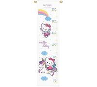 Vervaco Point De Croix Compté Kit DIY Cadeau Mesure De La Hauteur Enfant HELLO KITTY Tableau Complet Kit De Broderie Loisir Créatif Maison Décoration ca. 18 x 70 cm Cross Stitch Height Chart