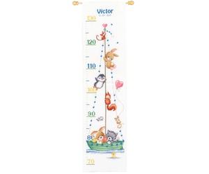 Vervaco Point De Croix Compté Kit DIY Cadeau Mesure De La Hauteur Enfant NOTRE PLUS GRANDE AVENTURE Tableau Complet Kit De Broderie Loisir Créatif Maison Décoration ca. 18 x 70 cm Height Chart