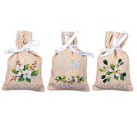 Vervaco Point De Croix Compté Kit Sachet Aromates Complet Set LOVE LOT DE 3 De Broderie Loisir Créatif Maison Decoration Cadeau DIY ca. 8 x 12 cm Counted Cross Stitch Embroidery