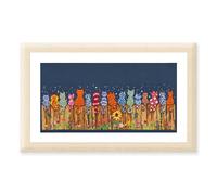 VERVACO Point De Croix Compté Kit Tableau Complet Set CHATS SUR LA CLÔTURE De Broderie Loisir Créatif Maison Decoration Cadeau DIY ca. 31 x 11 cm Counted Cross Stitch Embroidery