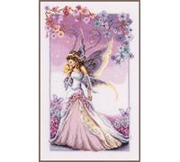 Vervaco Kit de point de croix compté Fée lilas complet 23 x 36 cm