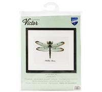 Vervaco Point De Croix Compté Kit Tableau Complet Set LMV LIBELLULE De Broderie Loisir Créatif Maison Decoration Cadeau DIY ca. 27 x 19 cm Counted Cross Stitch Embroidery